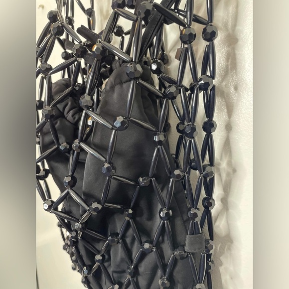 Zara beaded bag black bohemian - Picture 2 of 6